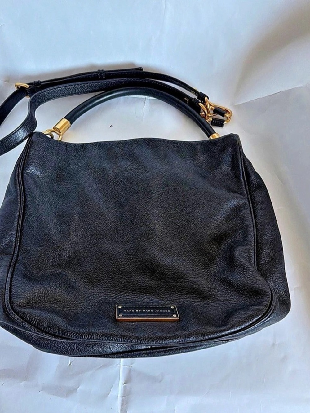 Marc by Marc Jacobs Classic Q Hillier Hobo Black Leather Bag